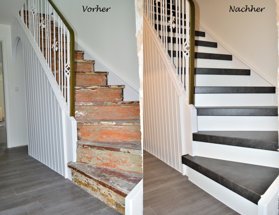 Alte Treppe Renovieren Vorher Nachher