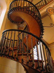Die Holztreppe in der Lorettokapelle von Santa Fe